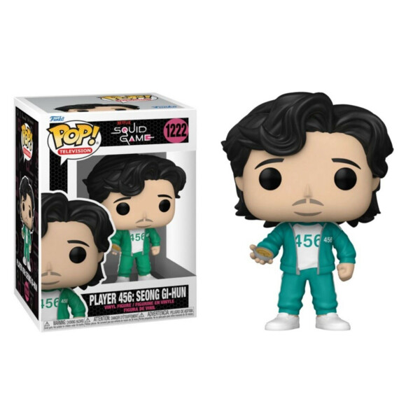 Funko Pop Player 456: Seong Gi-Hun 1222 · Figura de vinilo · Juego del Calamar