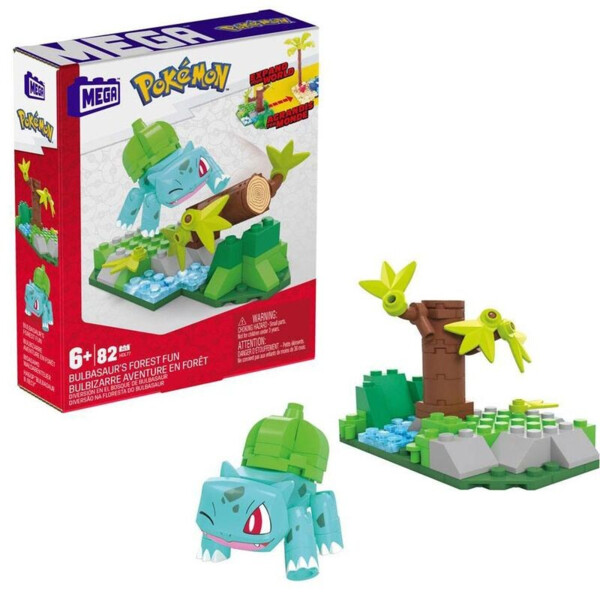 KIT CONSTRUCCION MEGA CONSTRUX BULBASAUR FOREST FUN POKEMON 82PZS