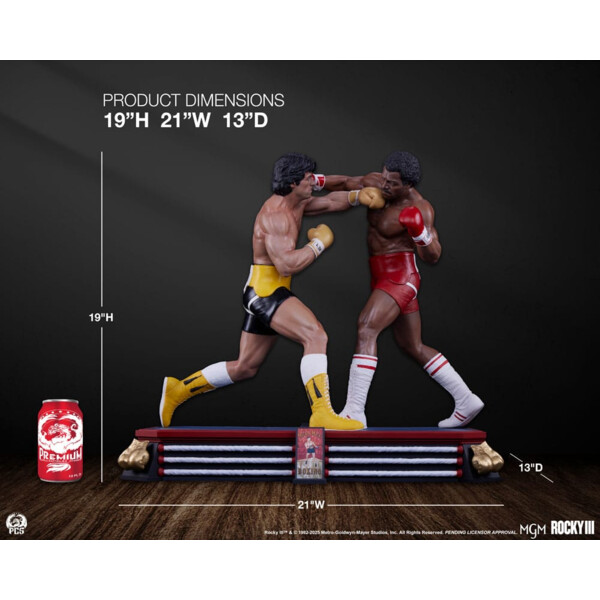 Resina Boxeo Rocky III Diorama 1/4 Rocky Balboa & Apollo Creed 48 cm
